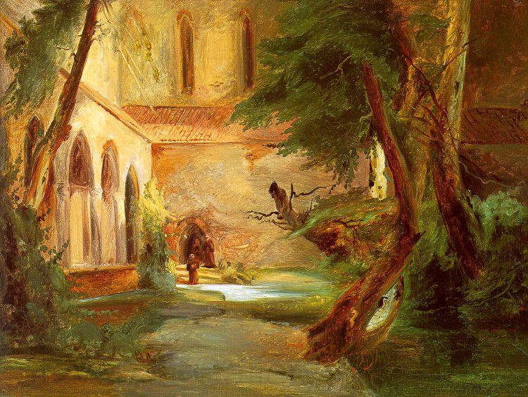 Charles Blechen Monastery in the Wood Spain oil painting art